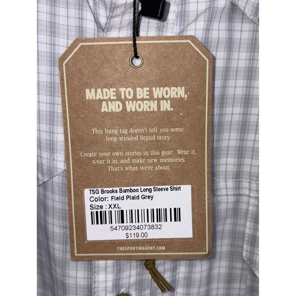 TSG Airetex Brooks Bamboo Long Sleeve Performance Mens XXL 2XL Fishing Hike New - Picture 6 of 8